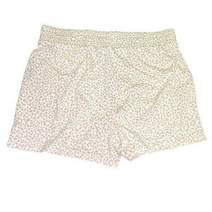 Olive Oak Loungewear Women's Size S Animal Print Elastic Waist Short Beige Multi